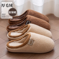 棉拖鞋女2025秋冬季新款家居室內保暖防滑毛毛絨靜音厚底棉拖男士