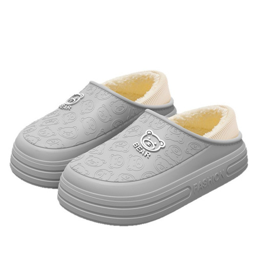 防水棉拖鞋秋冬季男款2025新款室內家居外穿防滑包跟加絨保暖棉鞋