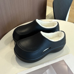 2025新款棉拖鞋冬季室內居家防滑廚師鞋棉增高松糕厚底女外穿月子