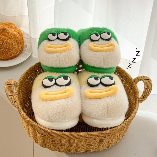 棉拖鞋女秋冬2025新款室內家居家防滑可愛卡通踩屎感童冬季拖鞋冬