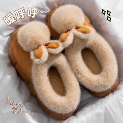 棉拖鞋女2025秋冬季新款室內家居加絨保暖防滑家用可愛毛絨棉拖女