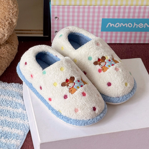 棉拖鞋女冬季斑點狗可愛卡通加絨厚底情侶居家保暖防滑棉拖鞋女士 棉拖鞋女冬季斑點狗可愛卡通加絨厚底情侶居家保暖防滑棉拖鞋女士