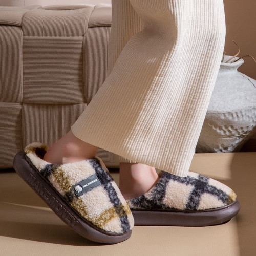 冬季保暖棉拖鞋男室內家居2025新款防滑厚底毛絨踩屎感情侶棉拖女 冬季保暖棉拖鞋男室內家居2025新款防滑厚底毛絨踩屎感情侶棉拖女