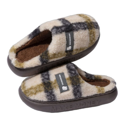 冬季保暖棉拖鞋男室內家居2025新款防滑厚底毛絨踩屎感情侶棉拖女 冬季保暖棉拖鞋男室內家居2025新款防滑厚底毛絨踩屎感情侶棉拖女