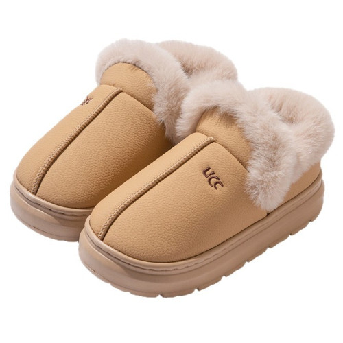 包跟防水棉拖鞋女士冬季外穿2025新款家居室內皮面加絨保暖棉鞋男 包跟防水棉拖鞋女士冬季外穿2025新款家居室內皮面加絨保暖棉鞋男