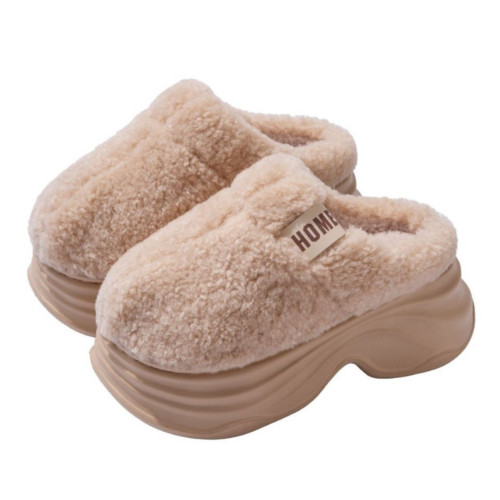 厚底棉拖鞋女秋冬季新款家居防滑保暖加絨毛毛小個子女生增高拖鞋 厚底棉拖鞋女秋冬季新款家居防滑保暖加絨毛毛小個子女生增高拖鞋