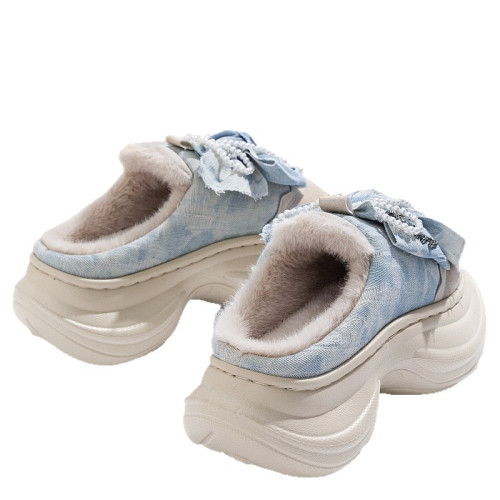 厚底棉拖鞋女2025新款秋冬季外穿小個子增高踩屎感保暖毛毛絨拖鞋 厚底棉拖鞋女2025新款秋冬季外穿小個子增高踩屎感保暖毛毛絨拖鞋