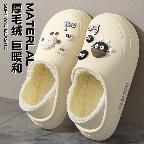 踩屎感棉拖鞋女款2025新款冬季室內家居厚底保暖加絨包跟防水棉鞋 踩屎感棉拖鞋女款2025新款冬季室內家居厚底保暖加絨包跟防水棉鞋