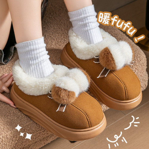 棉拖鞋女2025秋冬季新款室內家居加絨保暖厚底外穿毛絨包跟棉鞋女 棉拖鞋女2025秋冬季新款室內家居加絨保暖厚底外穿毛絨包跟棉鞋女