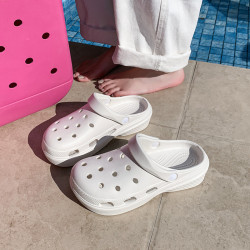 EVA厚底洞洞鞋女夏外穿增高防滑踩屎感沙灘包頭潮流新款涼拖鞋diy
