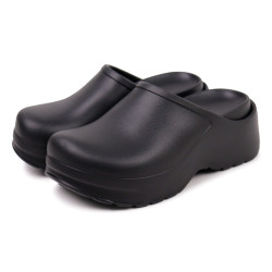 新款廚師鞋女夏季外穿厚底增高拖鞋 EVA防滑耐磨透氣不臭腳包頭拖