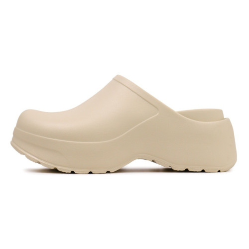 新款廚師鞋女夏季外穿厚底增高拖鞋 EVA防滑耐磨透氣不臭腳包頭拖