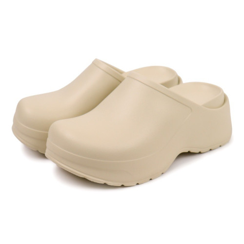 新款廚師鞋女夏季外穿厚底增高拖鞋 EVA防滑耐磨透氣不臭腳包頭拖