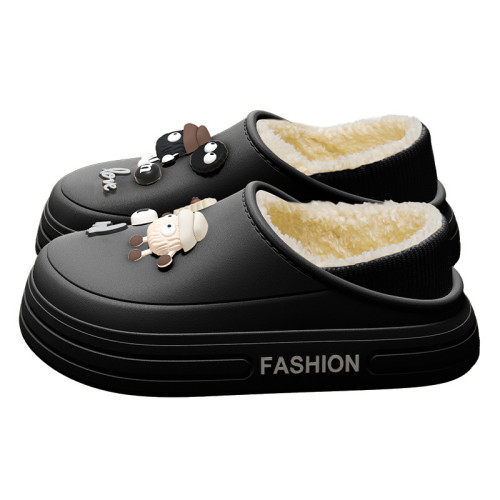 踩屎感棉拖鞋男款2025新款冬季室內家居保暖加絨包跟防水棉鞋 踩屎感棉拖鞋男款2025新款冬季室內家居保暖加絨包跟防水棉鞋