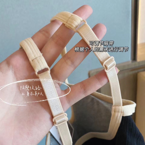卡卡同款復古拼色背心U型美背運動吊帶內衣小衆簡約大U露背裹胸女