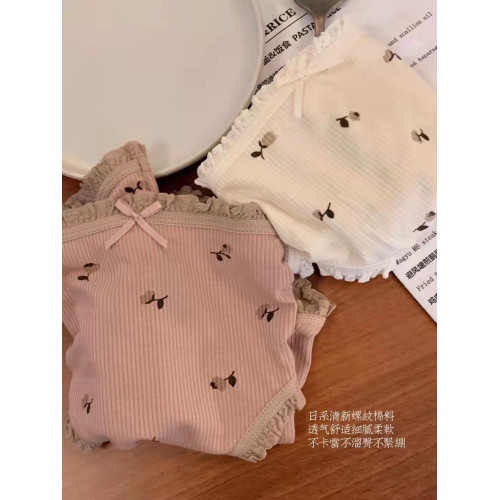 莫奈莊園內褲組合日系純棉無痕可愛少女學生小清新中腰女士三角褲