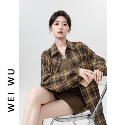 美拉德襯衫女春秋爆款ins小衆設計通勤OL職業裝大碼
