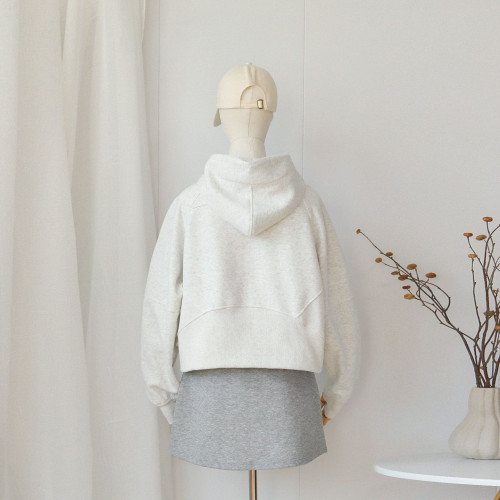 lulufend秋冬同款衛衣全拉鍊運動健身連帽上衣金拉鍊寬松開衫外套