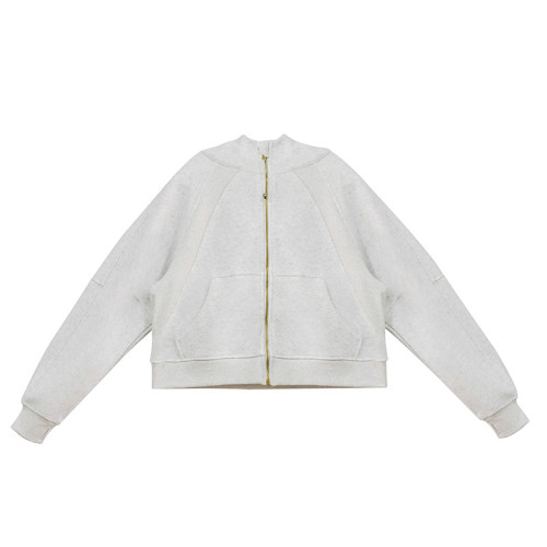 lulufend秋冬同款衛衣全拉鍊運動健身連帽上衣金拉鍊寬松開衫外套