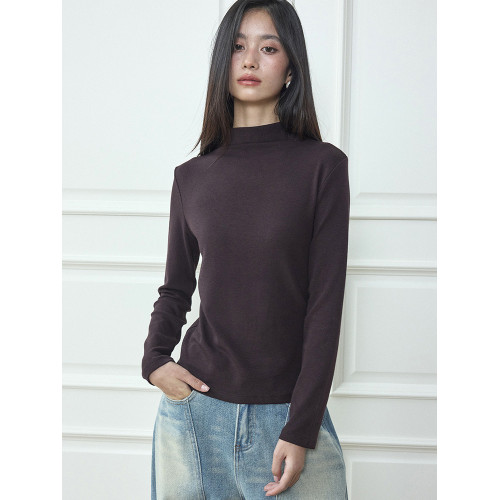 【盛都】25秋新基礎款百搭親膚修身高級感高彈內搭純色打底上衣女