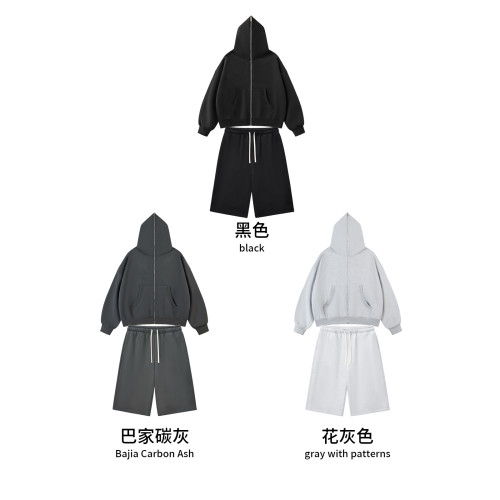 RS男裝|Boxy“龐克”短寬350G抓絨拉鍊連帽外套七分褲衛褲套裝 RS男裝|Boxy“龐克”短寬350G抓絨拉鍊連帽外套七分褲衛褲套裝