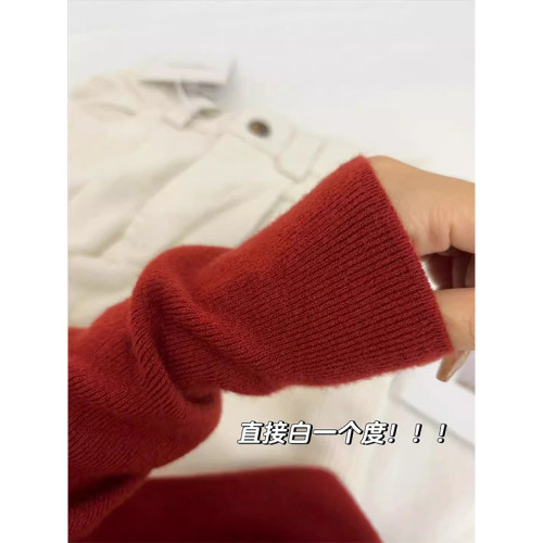 氣質軟糯半高領針織衫毛衣女秋冬內搭打底長袖天鵝頸疊穿簡約上衣