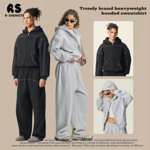 RS男裝|Boxy衛衣套裝哈蘇線拉鍊開衫衛衣衛褲美式抓絨套裝 RS男裝|Boxy衛衣套裝哈蘇線拉鍊開衫衛衣衛褲美式抓絨套裝