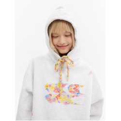 CryingCenter 手繪花園3c抽繩加絨連帽衛衣 哭喊中心