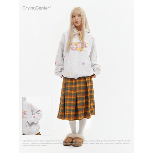 CryingCenter 手繪花園3c抽繩加絨連帽衛衣 哭喊中心 CryingCenter 手繪花園3c抽繩加絨連帽衛衣 哭喊中心