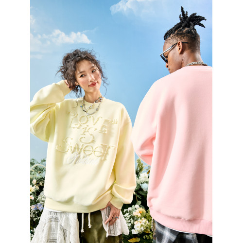 Nuthink多巴胺珍珠圓領衛衣字母重磅潮牌寬松情侶男女2025秋新款 Nuthink多巴胺珍珠圓領衛衣字母重磅潮牌寬松情侶男女2025秋新款