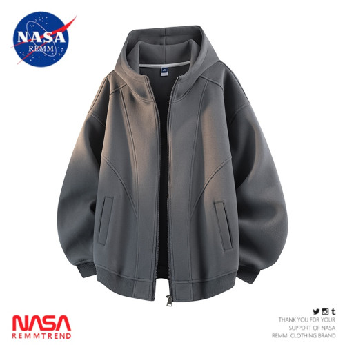 NASA聯名美式復古開衫衛衣男2025春秋新款潮牌情侶款連帽休閒外套 NASA聯名美式復古開衫衛衣男2025春秋新款潮牌情侶款連帽休閒外套