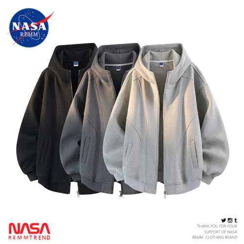NASA聯名美式復古開衫衛衣男2025春秋新款潮牌情侶款連帽休閒外套 NASA聯名美式復古開衫衛衣男2025春秋新款潮牌情侶款連帽休閒外套
