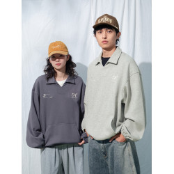 Mentmate 25AW AD珠地定織衛衣 秋冬廓形大翻領套頭上衣 男女休閒