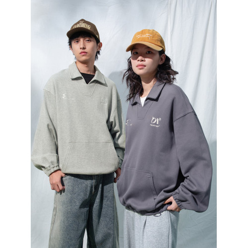 Mentmate 25AW AD珠地定織衛衣 秋冬廓形大翻領套頭上衣 男女休閒 Mentmate 25AW AD珠地定織衛衣 秋冬廓形大翻領套頭上衣 男女休閒