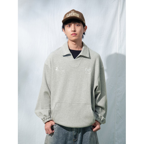 Mentmate 25AW AD珠地定織衛衣 秋冬廓形大翻領套頭上衣 男女休閒 Mentmate 25AW AD珠地定織衛衣 秋冬廓形大翻領套頭上衣 男女休閒