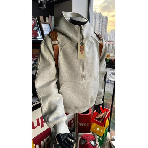 cleanfit潮牌硬挺衛衣男款設計感小衆解搆外套痞帥潮牌半拉鍊上衣 cleanfit潮牌硬挺衛衣男款設計感小衆解搆外套痞帥潮牌半拉鍊上衣