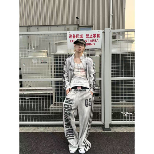 DETW 25AW*原創小衆水洗噴髒做舊骷髏05休閒街頭立領外套夾克男女 DETW 25AW*原創小衆水洗噴髒做舊骷髏05休閒街頭立領外套夾克男女