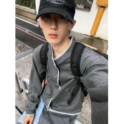 逃離光復南 復古美式假兩件撞色開衫外套男女休閒松弛感圓領上衣