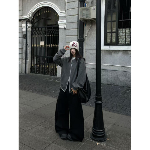 逃離光復南 復古美式假兩件撞色開衫外套男女休閒松弛感圓領上衣 逃離光復南 復古美式假兩件撞色開衫外套男女休閒松弛感圓領上衣