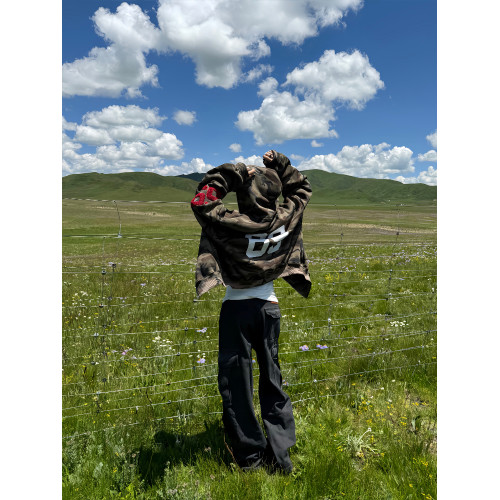 F383 美式復古刺綉迷彩連帽衛衣開衫男女潮流街頭百搭寬松外套ins F383 美式復古刺綉迷彩連帽衛衣開衫男女潮流街頭百搭寬松外套ins