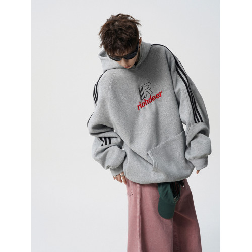 重磅字母刺綉連帽衛衣男秋街頭復古潮牌情侶外套美式休閒運動帽衫 重磅字母刺綉連帽衛衣男秋街頭復古潮牌情侶外套美式休閒運動帽衫