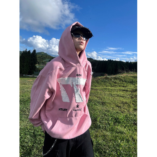 EAT美式潮牌777毛邊貼布綉重磅帽衫男女寬松隨性街頭風情侶款衛衣 EAT美式潮牌777毛邊貼布綉重磅帽衫男女寬松隨性街頭風情侶款衛衣