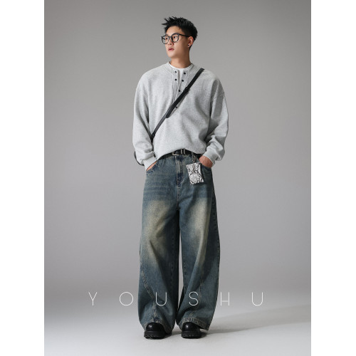 有術「經典排釦」假兩件V領美式潮牌套頭衛衣男秋季輕奢上衣 有術「經典排釦」假兩件V領美式潮牌套頭衛衣男秋季輕奢上衣