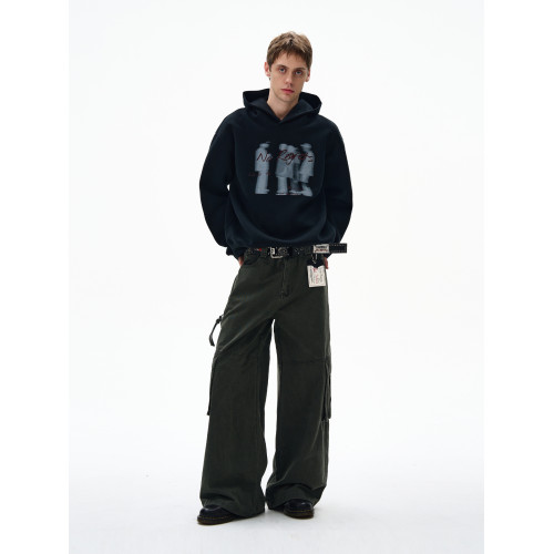 MADWITCH美式幻影人像印花連帽衛衣男女寬松休閒復古街頭情侶帽衫 MADWITCH美式幻影人像印花連帽衛衣男女寬松休閒復古街頭情侶帽衫