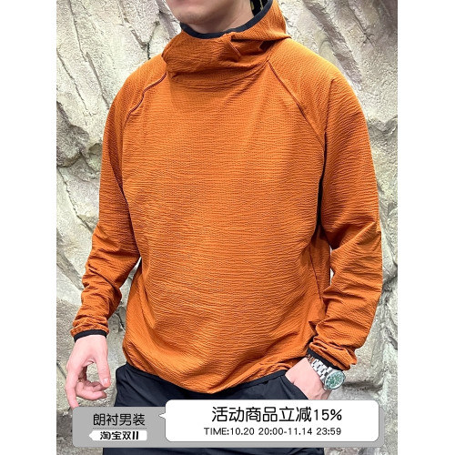 輕量泡泡紗肌理戶外薄款速乾面料情侶款寬松運動連帽衛衣 輕量泡泡紗肌理戶外薄款速乾面料情侶款寬松運動連帽衛衣