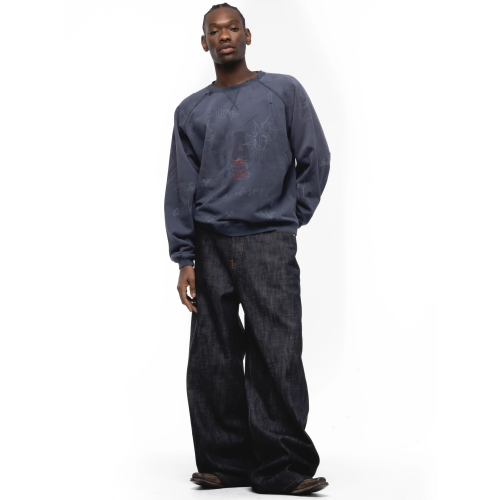 No faith studios Vintage GAP低板 水洗做舊塗鴉印花圓領衛衣 No faith studios Vintage GAP低板 水洗做舊塗鴉印花圓領衛衣