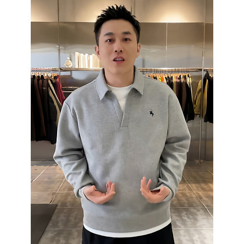 秋冬新款潮牌假兩件襯衫領衛衣男加絨簡約百搭刺綉翻領上衣打底衫 秋冬新款潮牌假兩件襯衫領衛衣男加絨簡約百搭刺綉翻領上衣打底衫