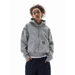 WebSurfGroup星星拉鍊衛衣外套美式男女情侶簡約刺綉圖案薄絨開衫