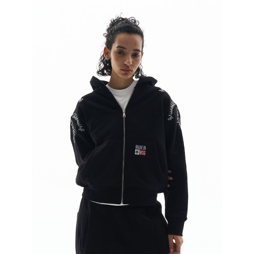 WebSurfGroup星星拉鍊衛衣外套美式男女情侶簡約刺綉圖案薄絨開衫 WebSurfGroup星星拉鍊衛衣外套美式男女情侶簡約刺綉圖案薄絨開衫