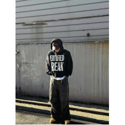 Grailz聯名Zico潮牌帽簷星星英文印花愛心boxy連帽衫拉鍊衛衣外套